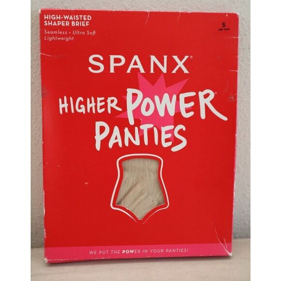 SPANX 2746 Women's Sz Small Soft Nude High-Waisted Power Shaper Brief Panties - Picture 1 of 3